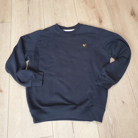 Golf Wang Black Sweatshirt Embroidered Bee Logo Solid Crewneck Hipster RARE - Picture 1 of 11
